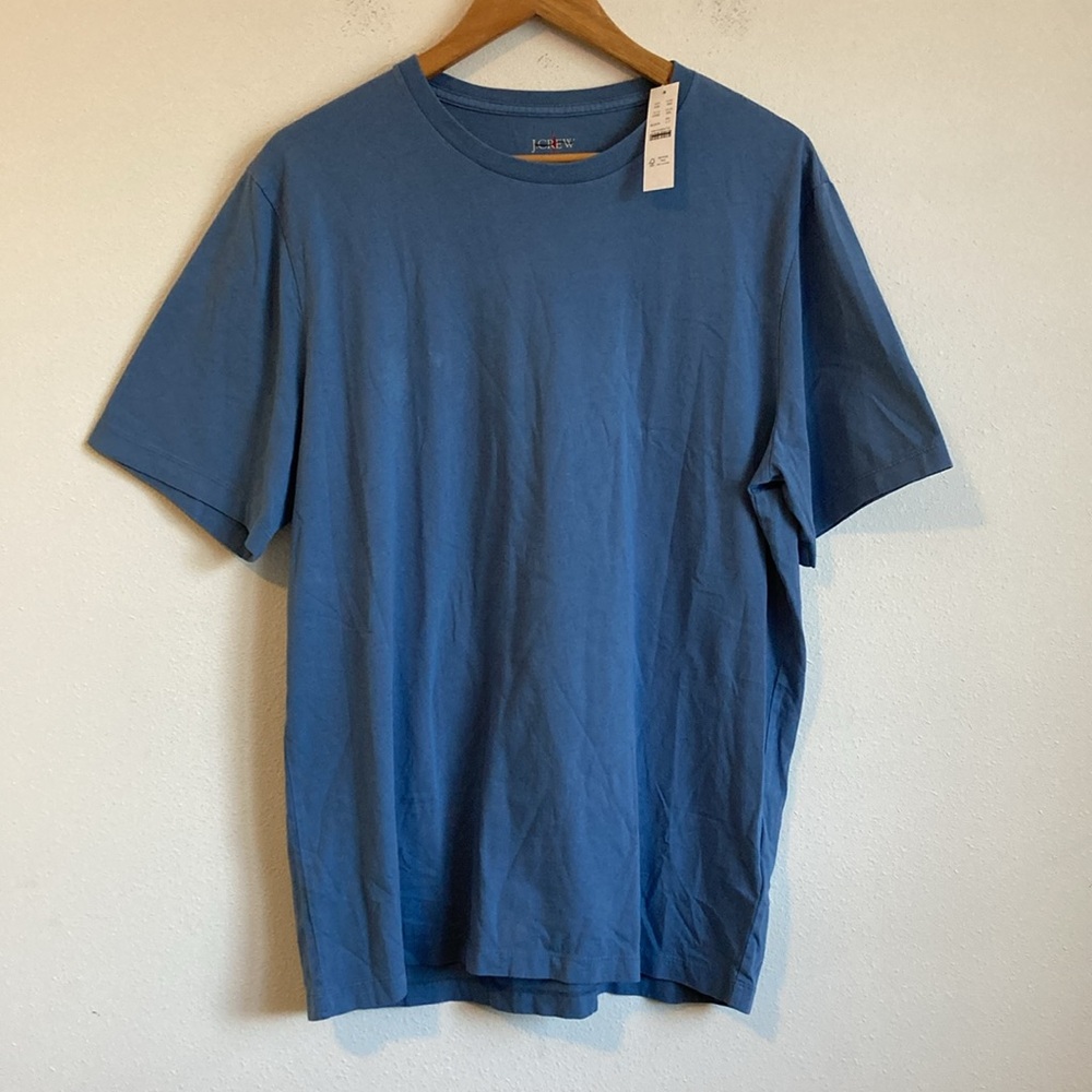 J. Crew Men's Broken-in T-shirt Large Tall Size Shade‎ Blue Color